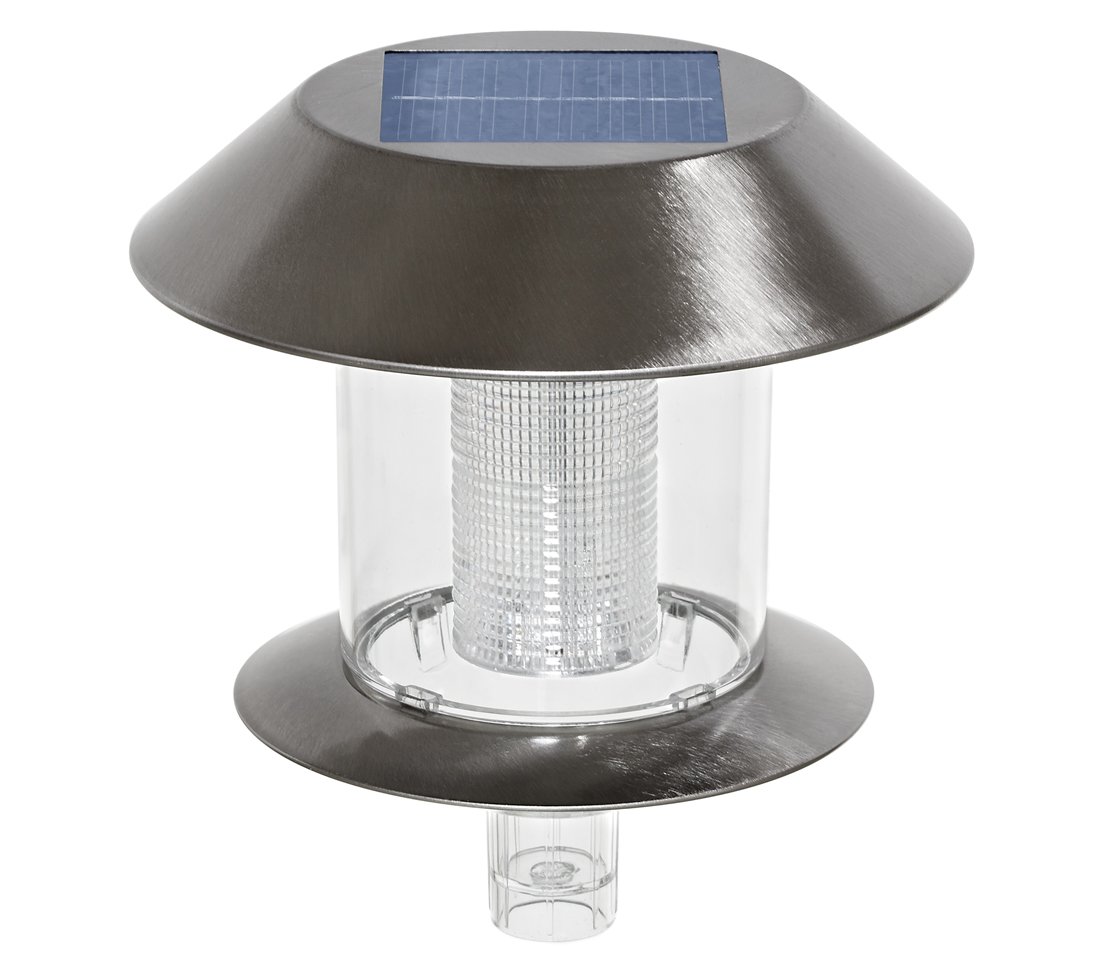 Dehner Living Swing Solarleuchte silber 36 cm weiß LED
