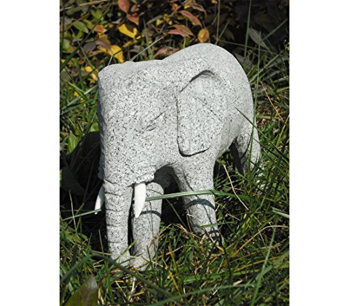 Dehner Elefant Dekofigur Granit grau 30x14x27cm