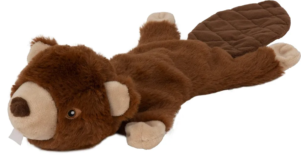 Dehner Wild Nature Flat Beaver Hundespielzeug 47 cm mit Quietscher