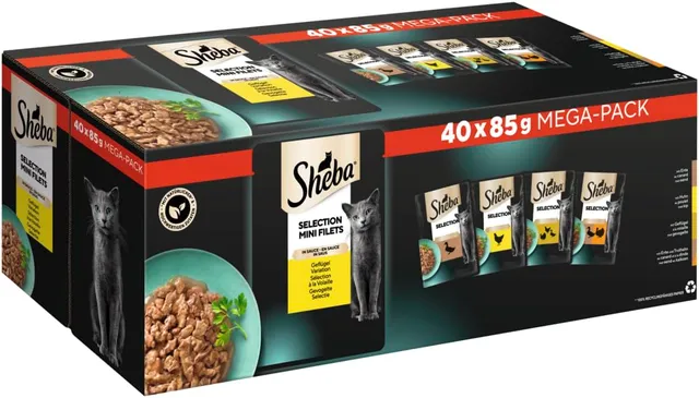 Sheba Selection Geflügel Variation Nassfutter 40x85g in Sauce