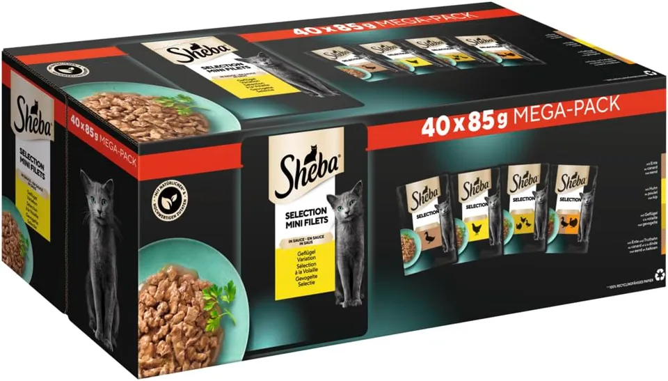 Sheba Selection Geflügel Variation Nassfutter 40x85g in Sauce