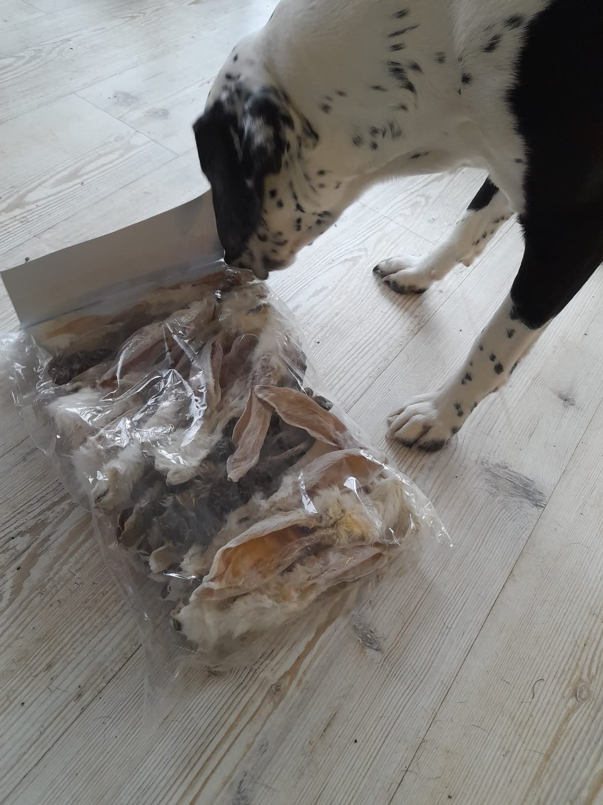 Dehner Wild Nature Kaninchenohren mit Fell Hundesnack 500g glutenfrei