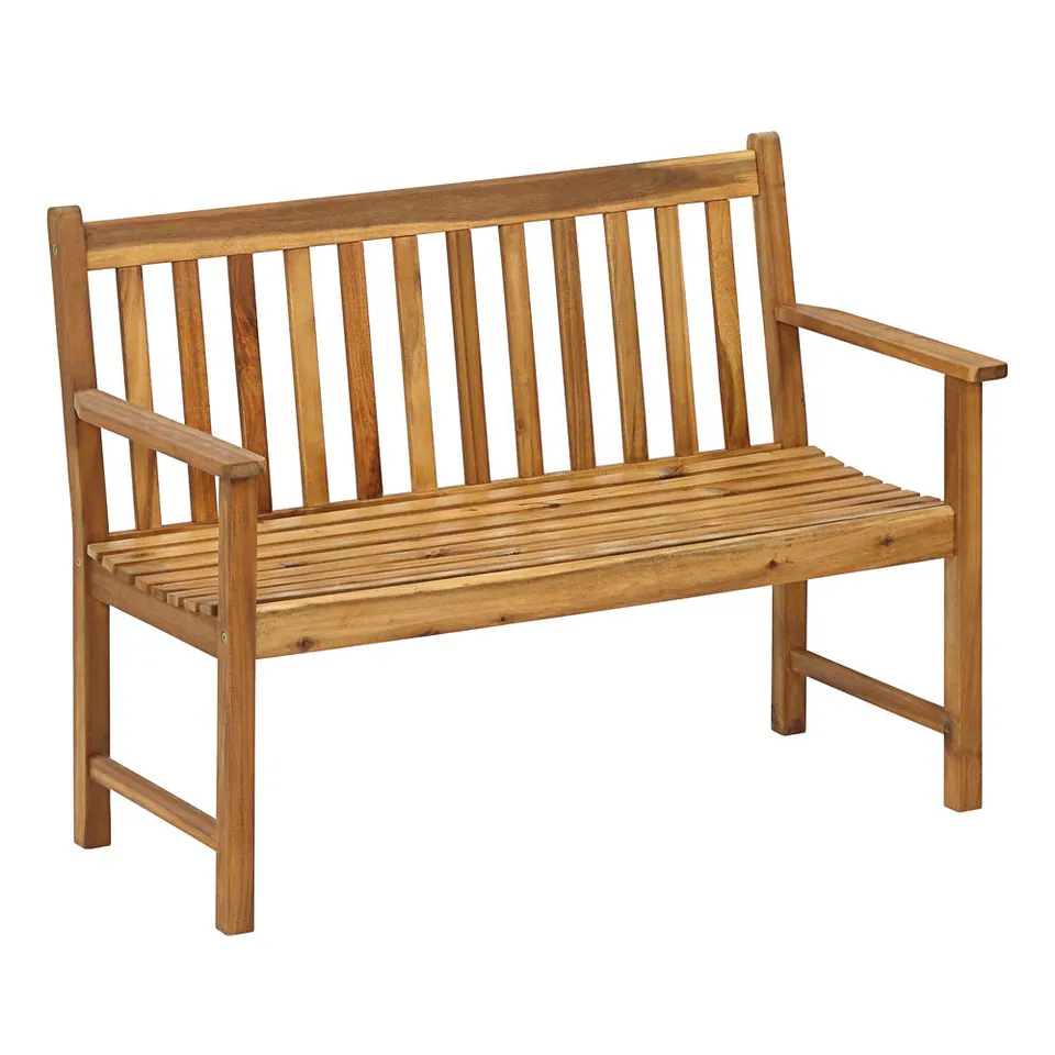 Dehner Mykonos Gartenbank 2-Sitzer 120x89x61 Akazie braun