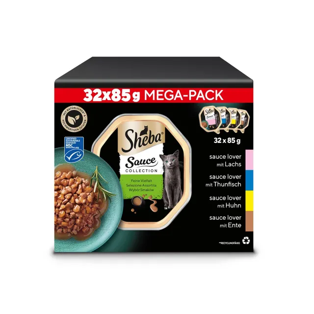 Sheba Sauce Collection Nassfutter Feine Vielfalt 32x85g