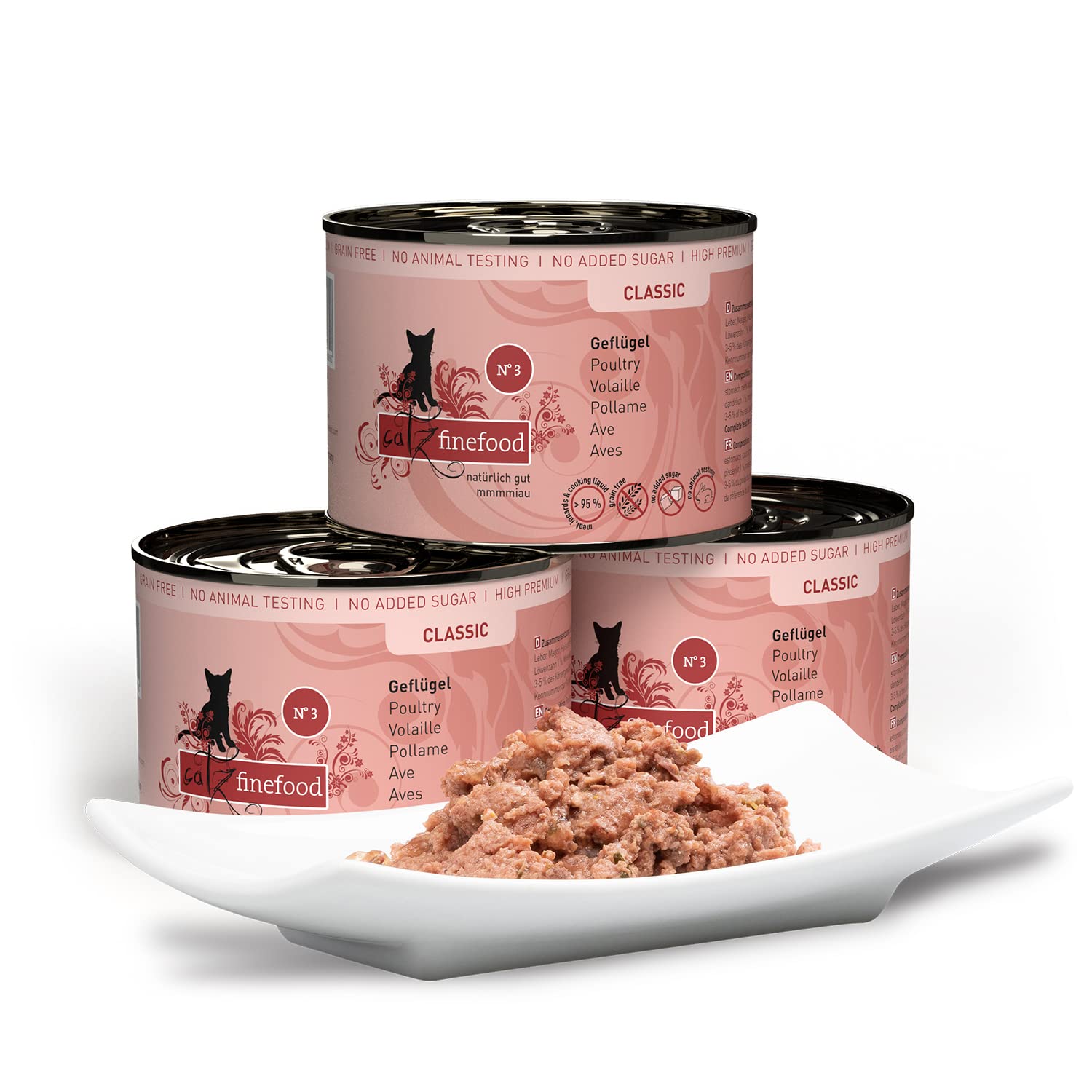 catz finefood No.3 Geflügel Nassfutter 200g getreidefrei