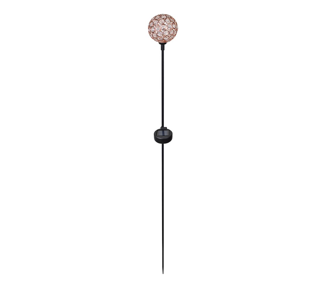 Dehner Premium Lovely Diamant Solar Dekostab 4er kupfer schwarz 120cm