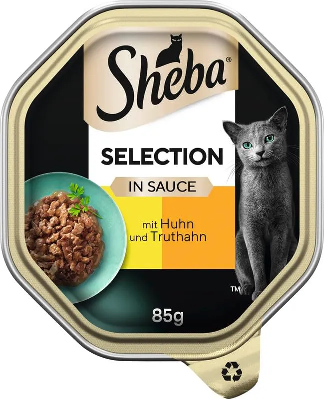 Sheba Selection in Sauce Nassfutter Huhn Truthahn 11x85g Sauce