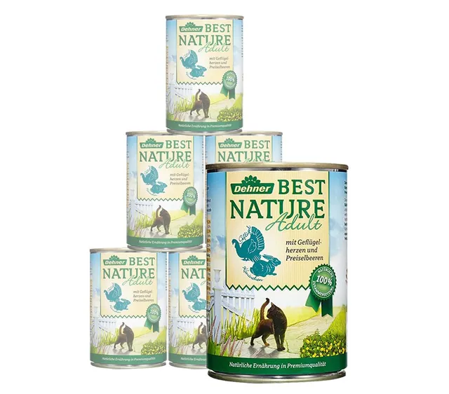 Dehner Best Nature Nassfutter Geflügel 6x400g Adult