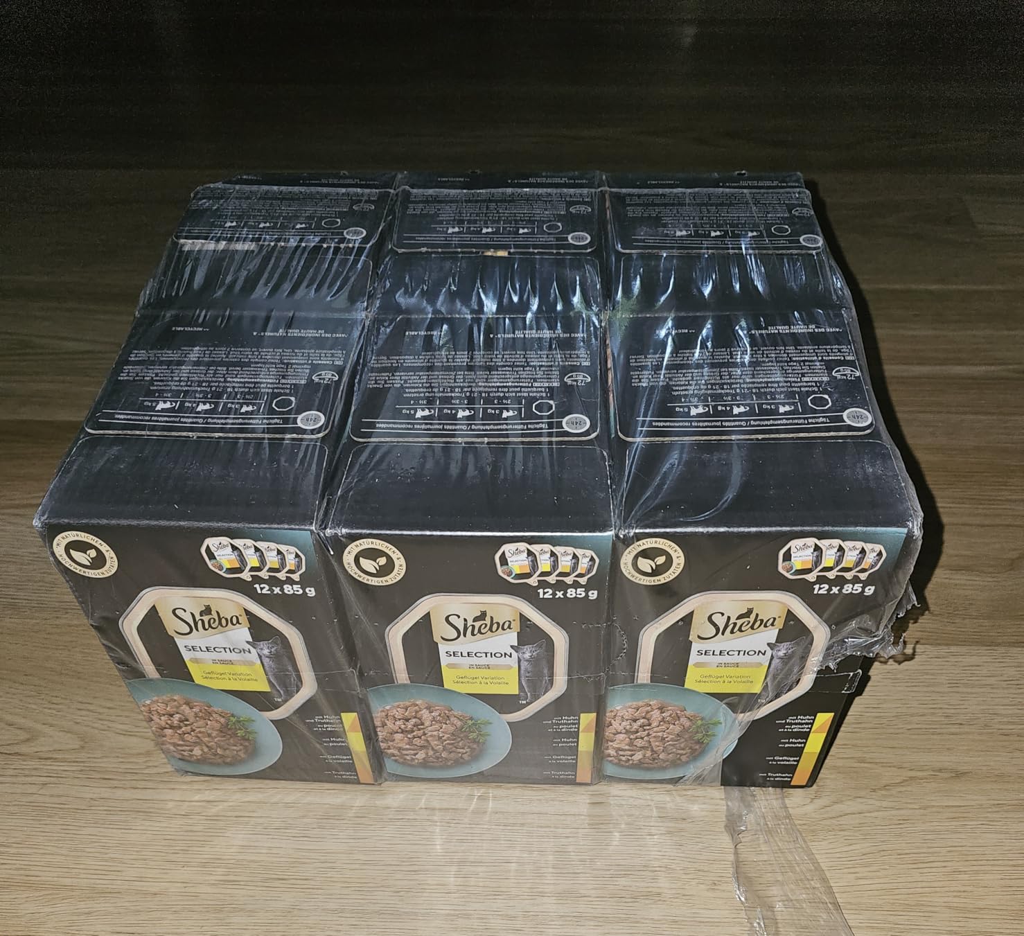 Sheba Selection Geflügel Katzennassfutter 72x85g Sauce