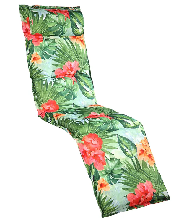 Dehner Varadero Relaxauflage 175x50x8 grün-rot Polyester