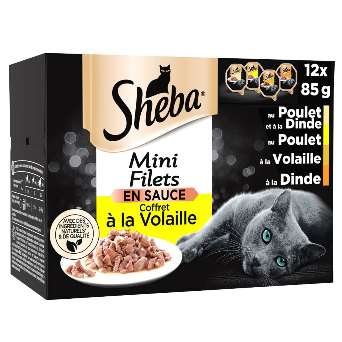 Sheba Mini Geflügel Sauce Nassfutter Schalen 32x85g