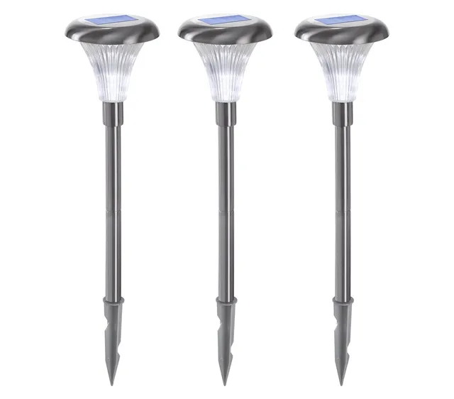 Dehner Living Capri Solarleuchte 3er Set silber 46 cm