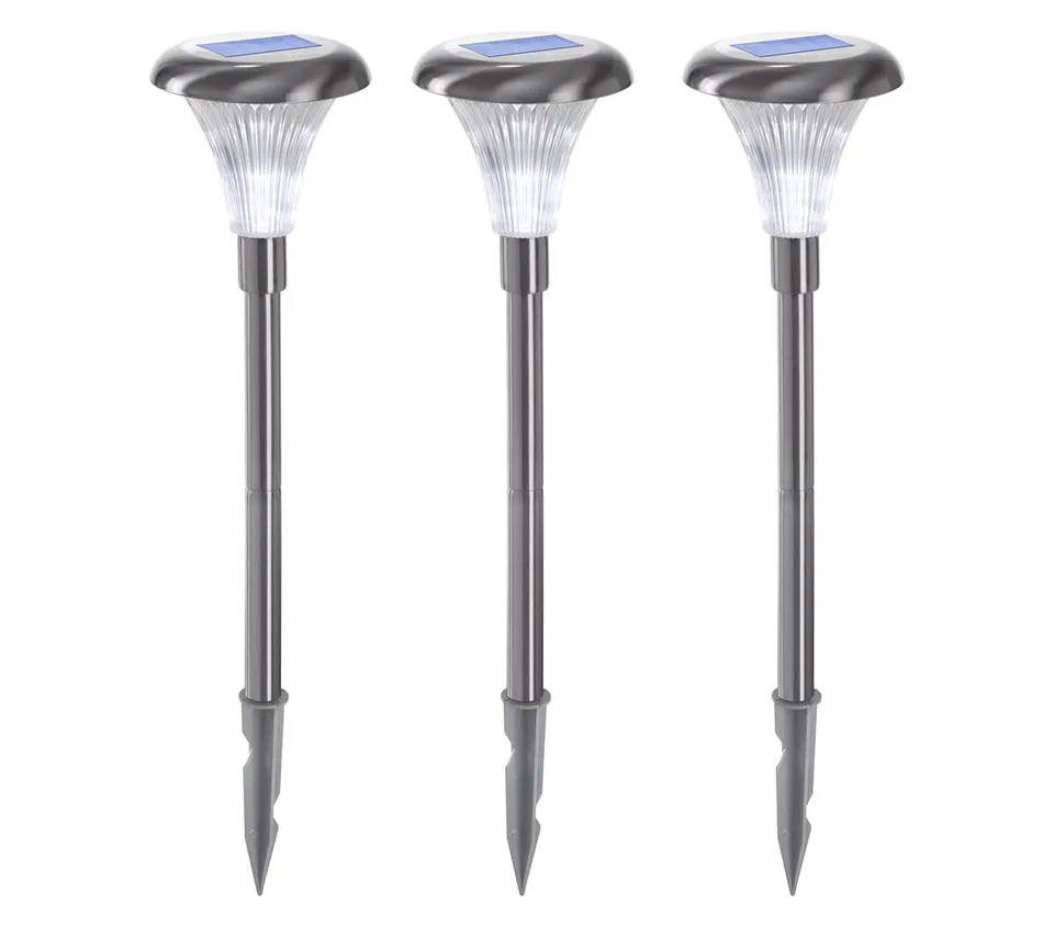 Dehner Living Capri Solarleuchte 3er Set silber 46 cm