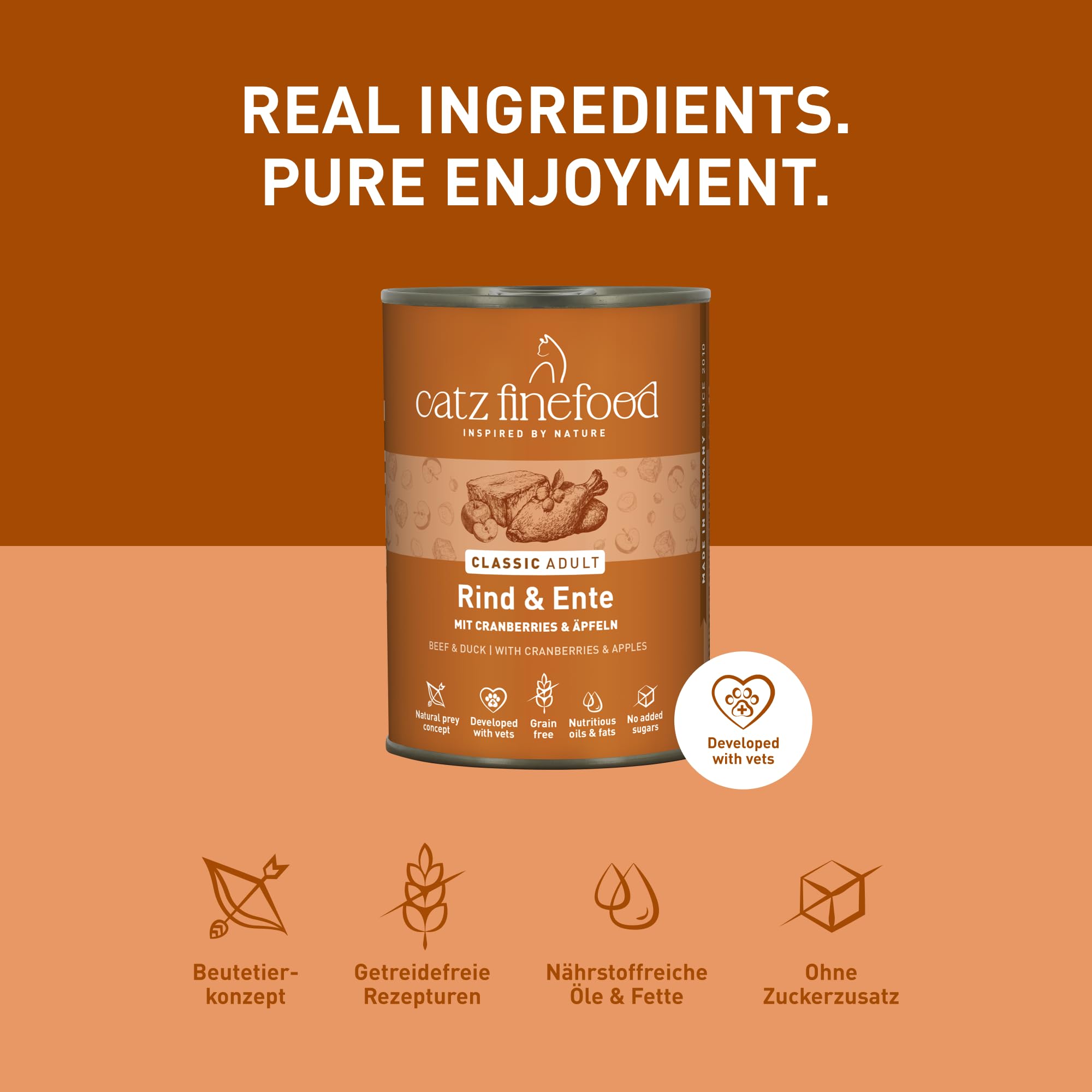 catz finefood N° 23 Rind & Ente Nassfutter 6 x 400 g