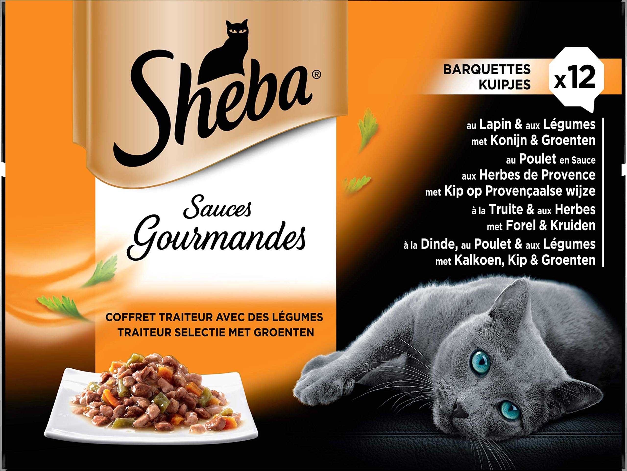 Sheba Sauce Collection Nassfutter Schalen 4 Sorten 12x85g