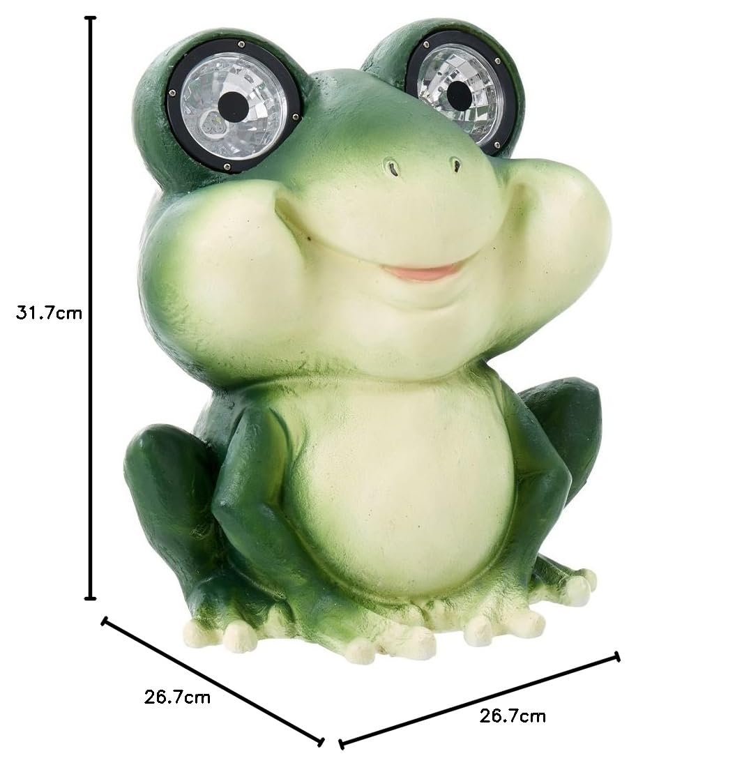 Dehner Dekofigur Solarleuchte Frosch Fridolin grün 31,7cm