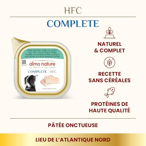 Almo Nature HFC Complete Nordatlantischer Kabeljau Hundefutter 17x85g glutenfrei