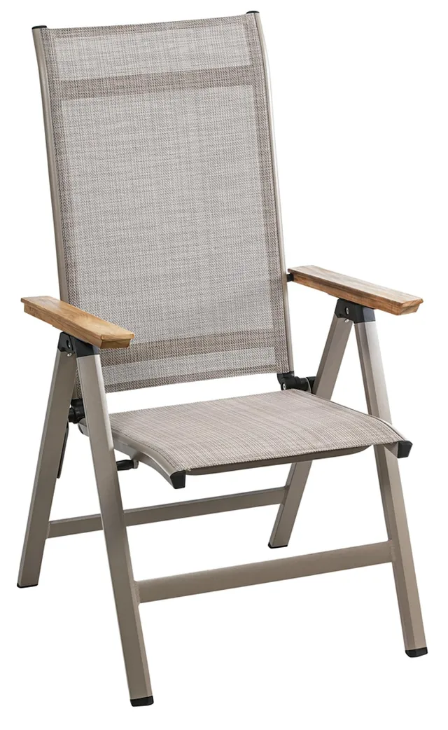 Dehner Cleveland Klappstuhl Gartenstuhl hellbraun 100 kg