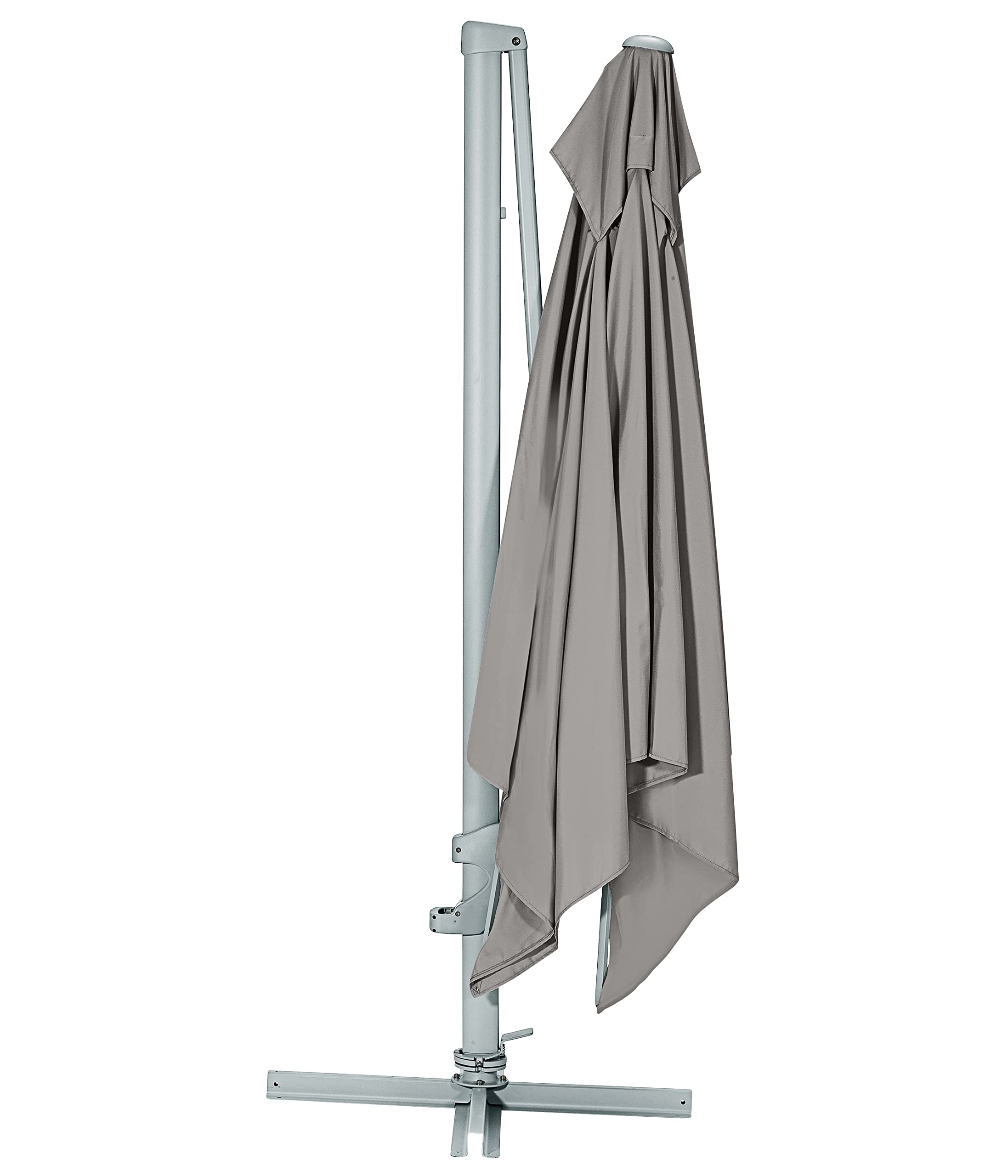 Dehner Premium Lovely Zypern Ampelschirm eckig hellbraun