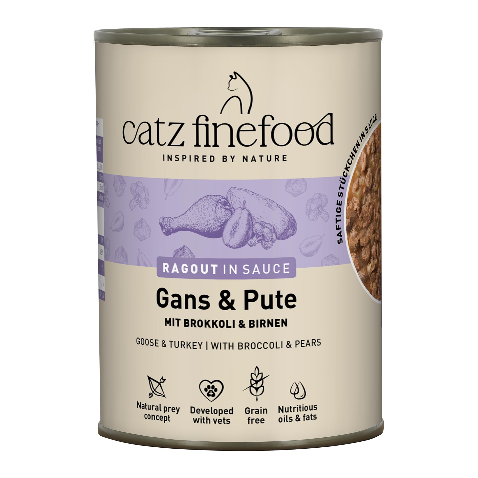 catz finefood Ragout N607 Känguru Ente Nassfutter 6x190g