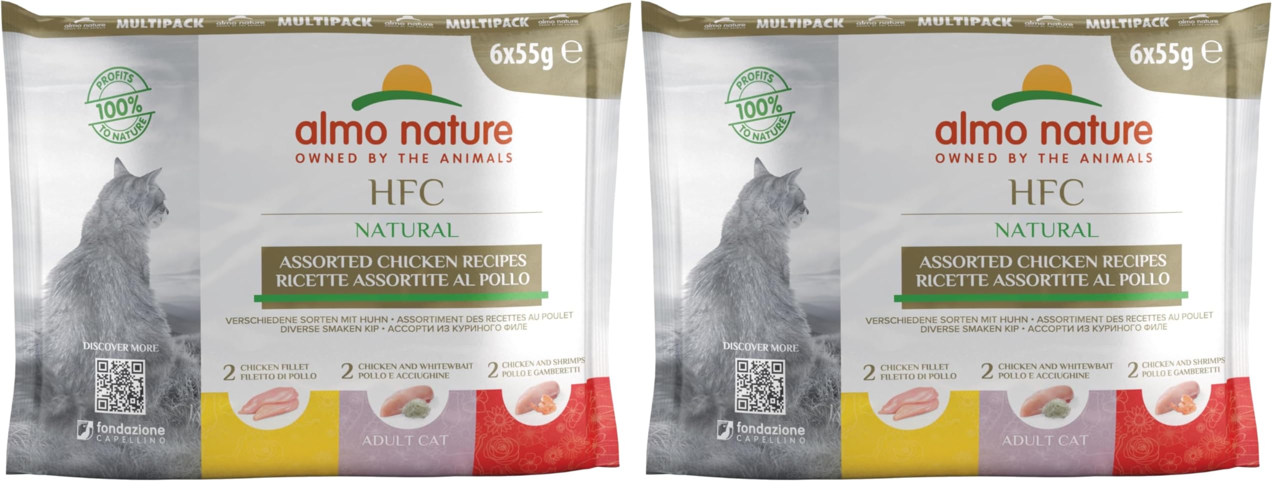 Almo Nature HFC Jelly Multipack Nassfutter Huhn Thunfisch 6x55g glutenfrei