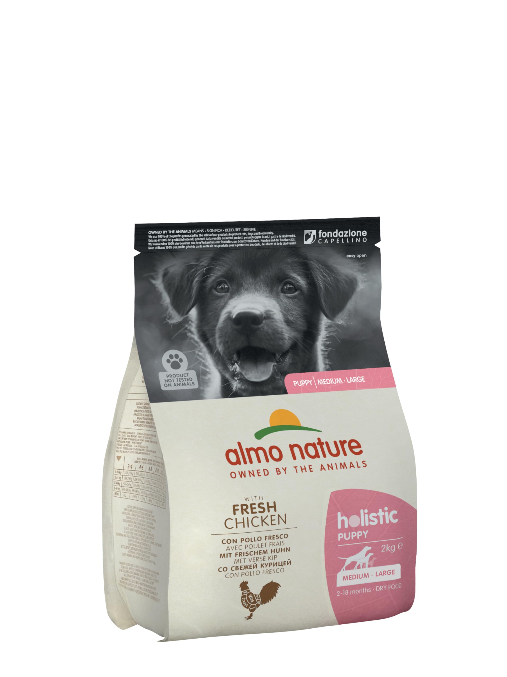 Almo Nature Puppy M-L Trockenfutter Huhn 12kg für Welpen