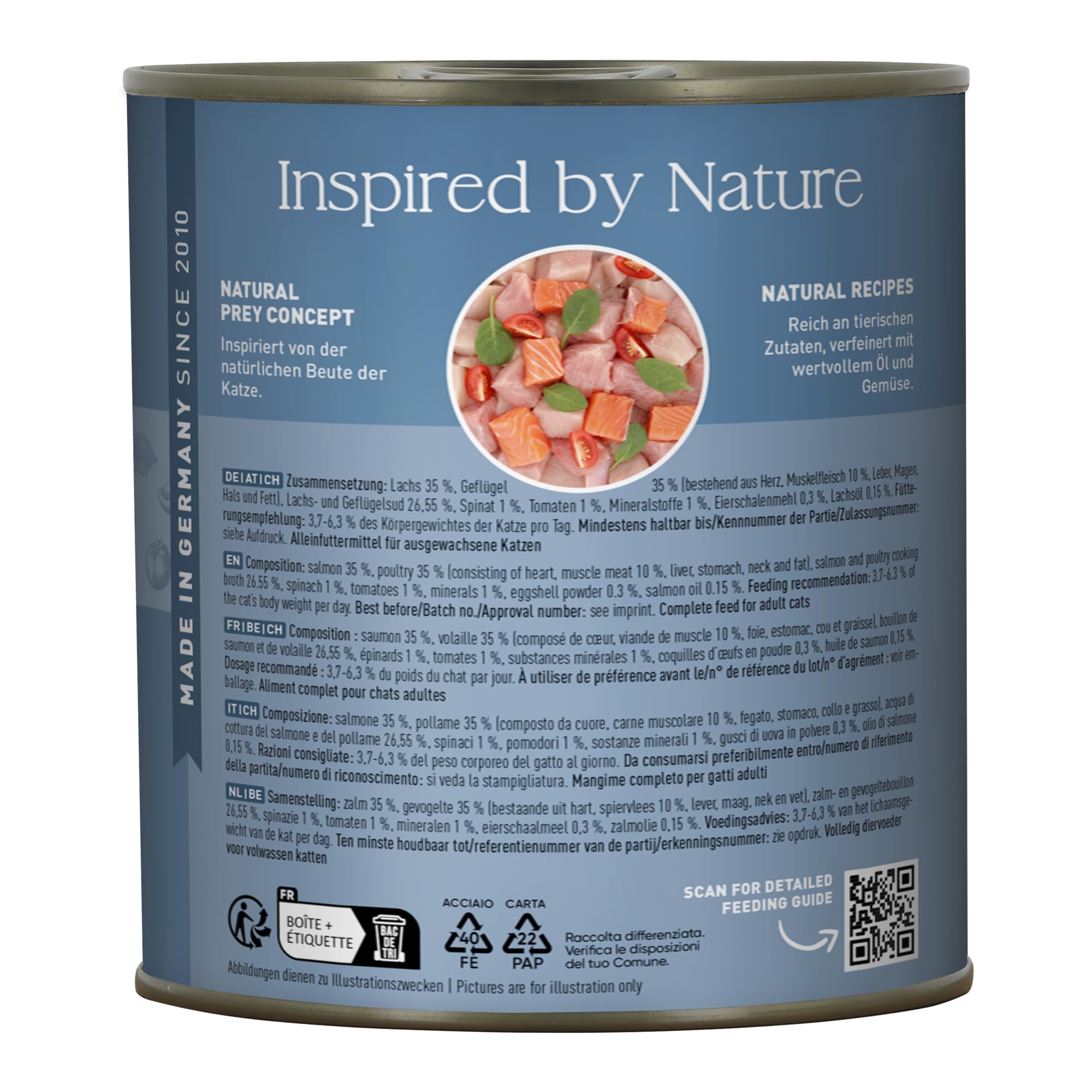 catz finefood N° 5 Nassfutter Lachs Geflügel 6x800g getreidefrei
