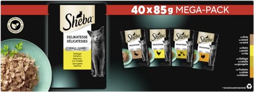 Sheba Delikatesse in Gelee Nassfutter Geflügel 4x3400g Allein