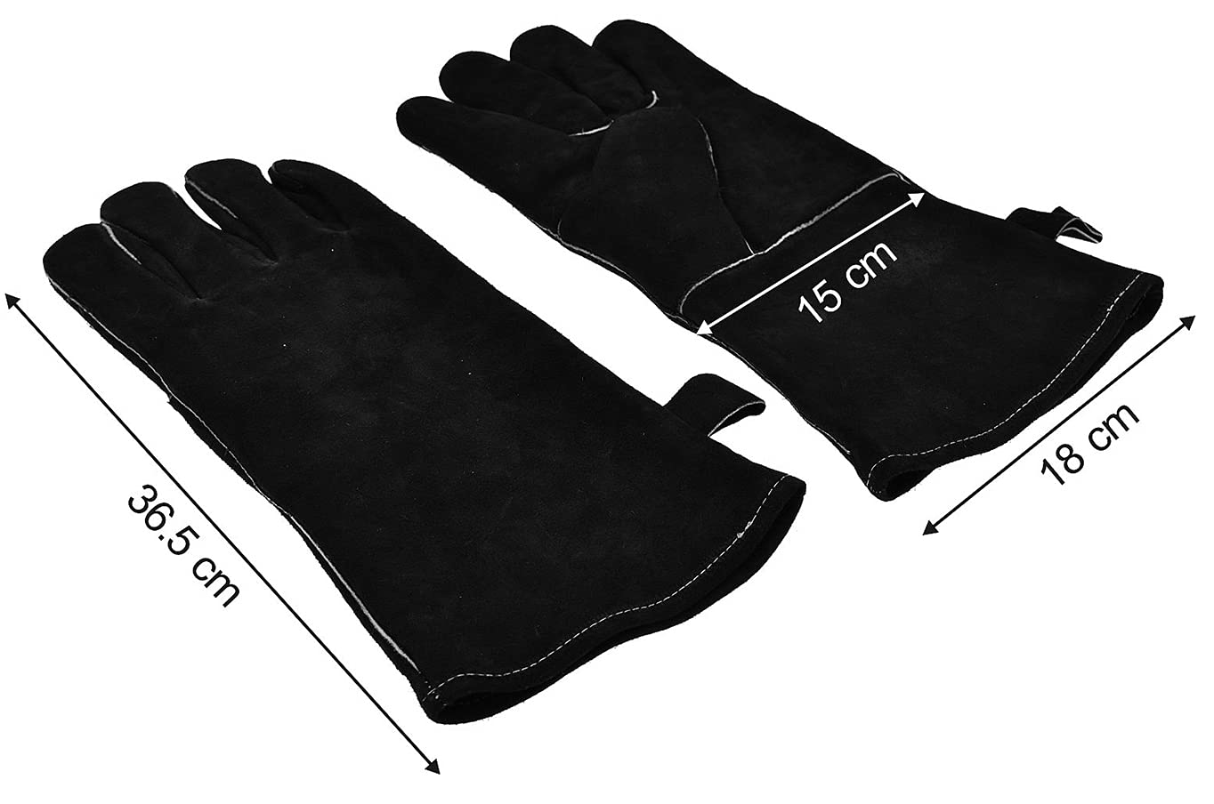 Dehner Premium Lovely Grillhandschuhe Leder schwarz 36,8 cm