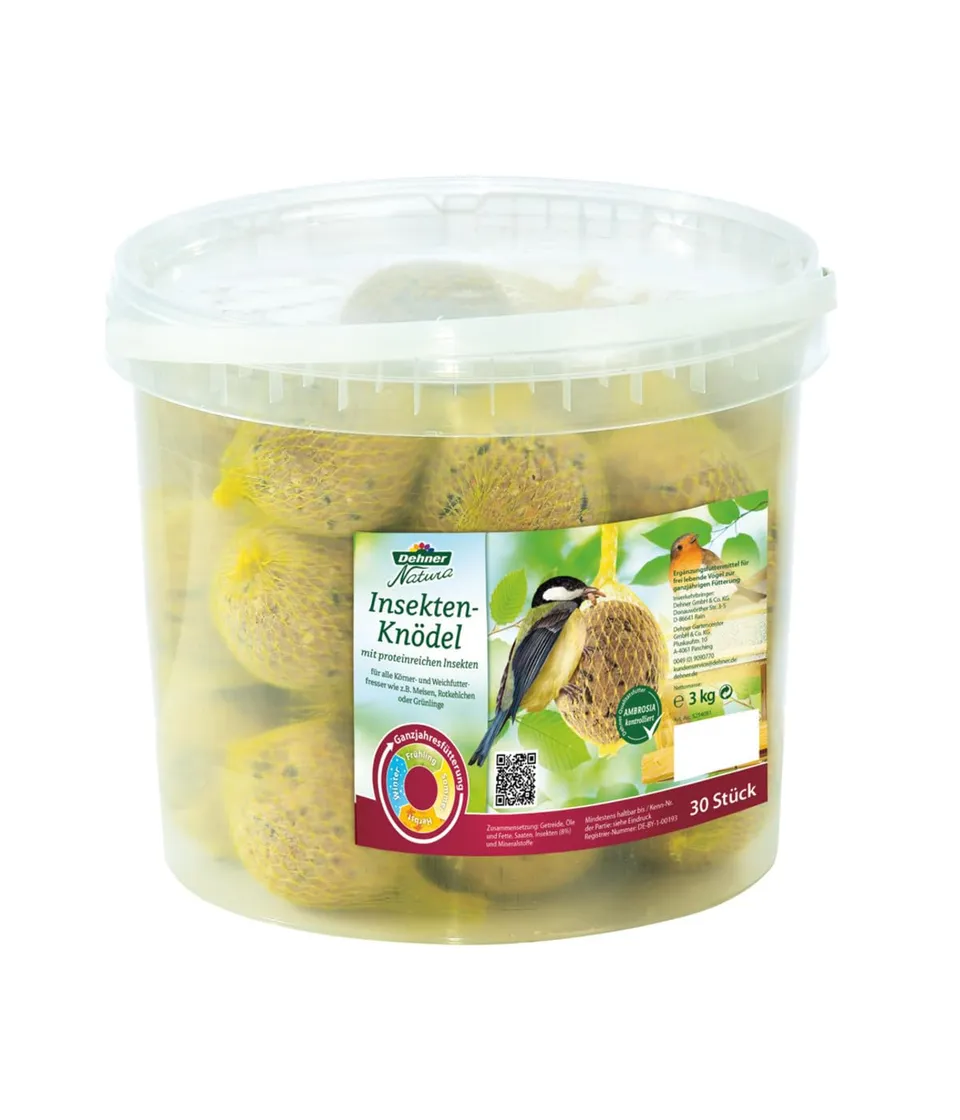 Dehner Natura Premium Meisenknödel Wildvogelfutter 30x100 g Insekten