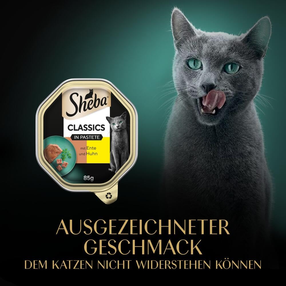 Sheba Classics Pastete Ente Huhn Nassfutter 22x85g getreidefrei
