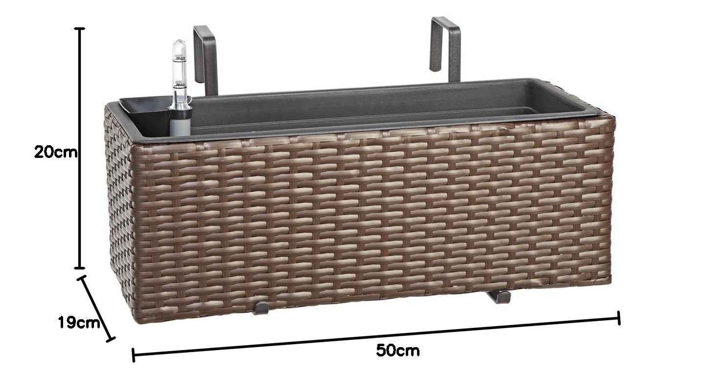 Dehner Florenz Blumenkasten braun 50cm mit Bewässerung