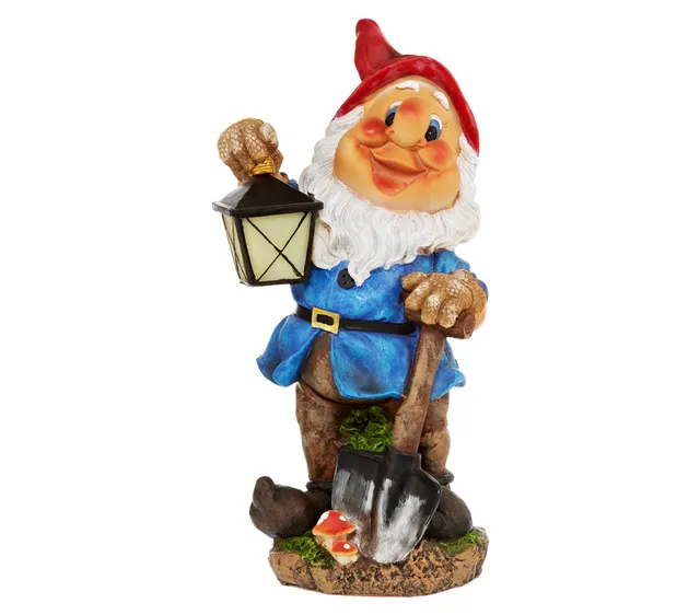 Dehner Premium Lovely Gartenzwerg Solarfigur 42 cm Polyresin