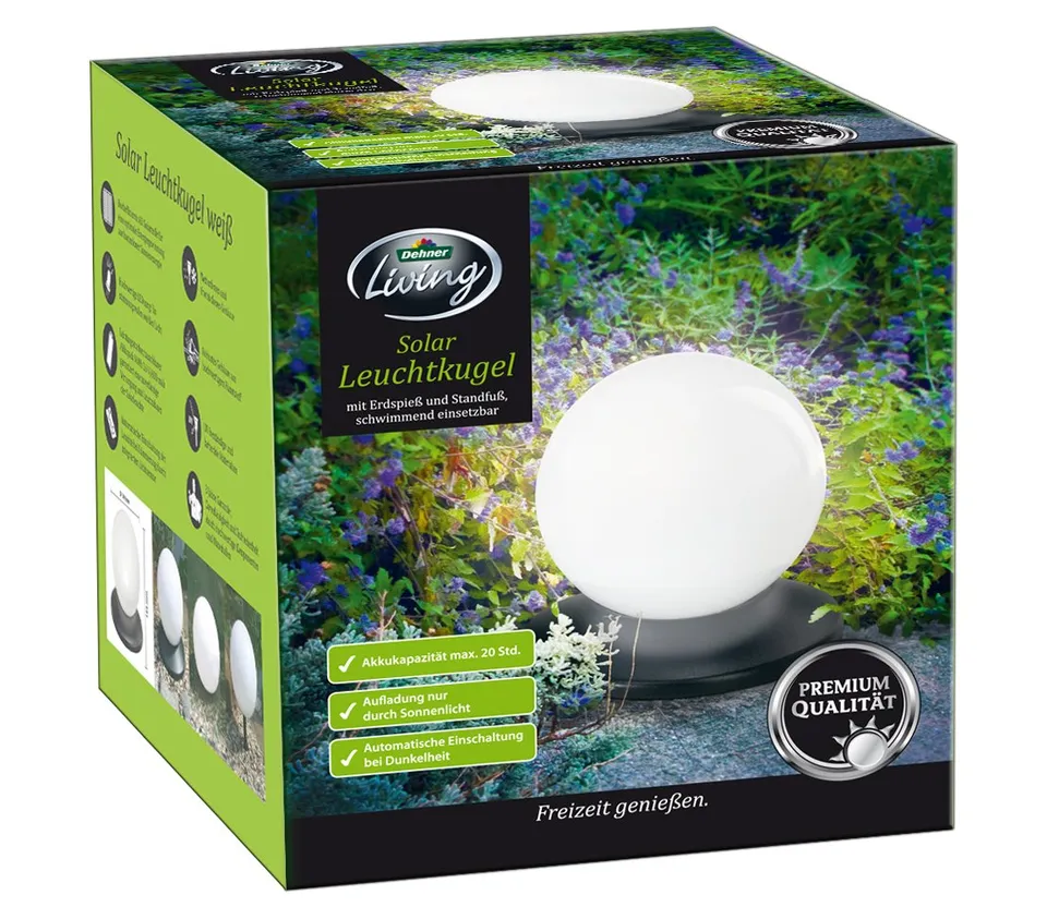 Dehner Living Solarkugel 14cm schwimmfähig Flackerlicht