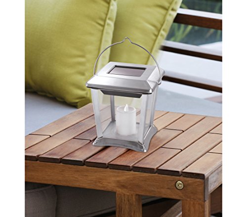 Dehner Solarleuchte Laterne Edelstahl mit LED