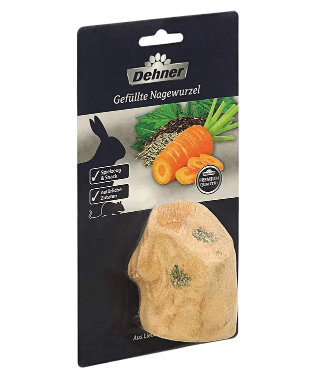 Dehner Premium Nagewurzel gefüllt Buche Kräuter 80g Snack