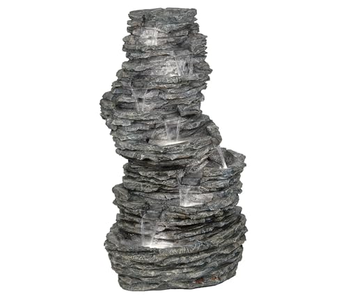 Dehner Torino Gartenbrunnen LED Polyresin 144 cm