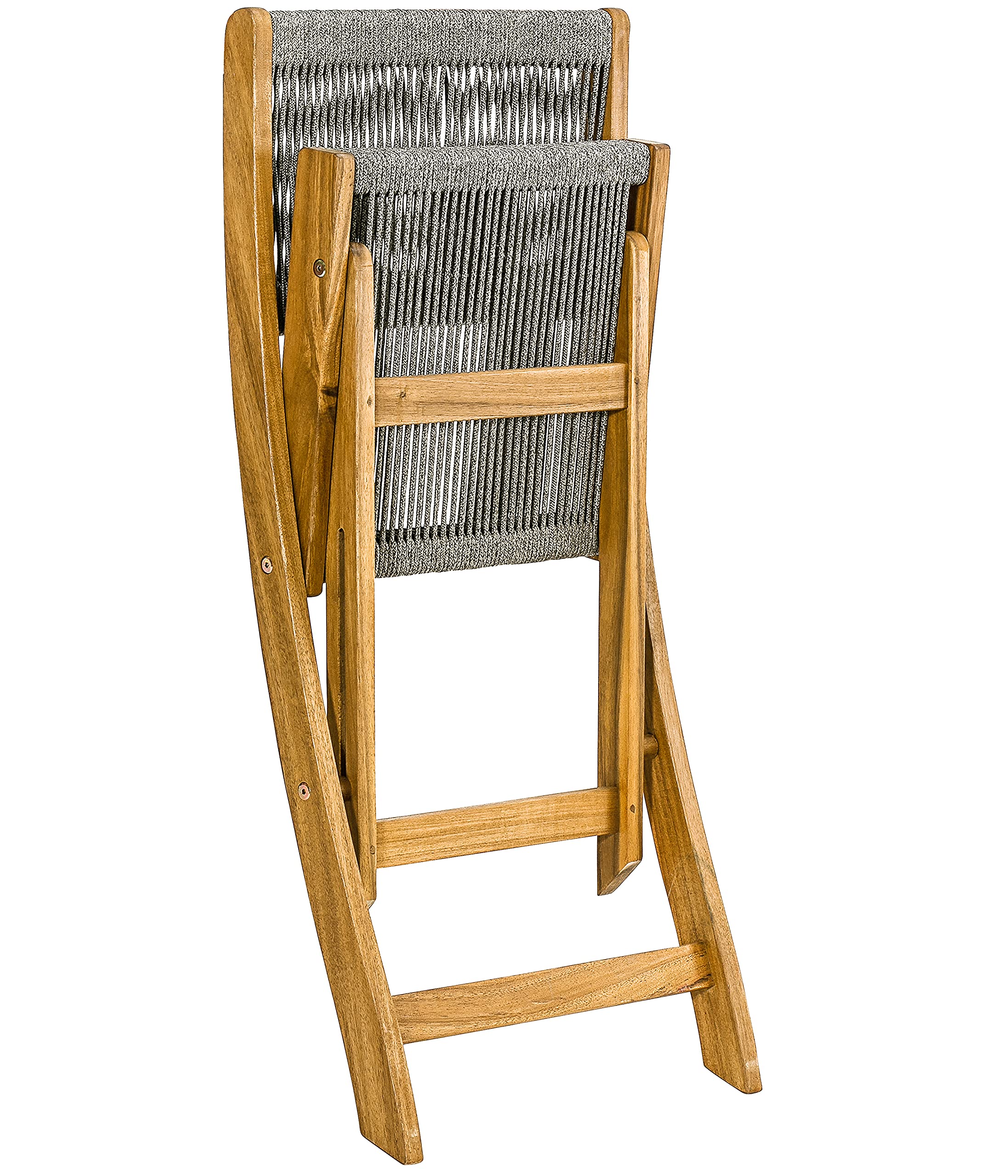 Dehner Klappstuhl Macao Rope 2er Set Akazie Seil hellgrau