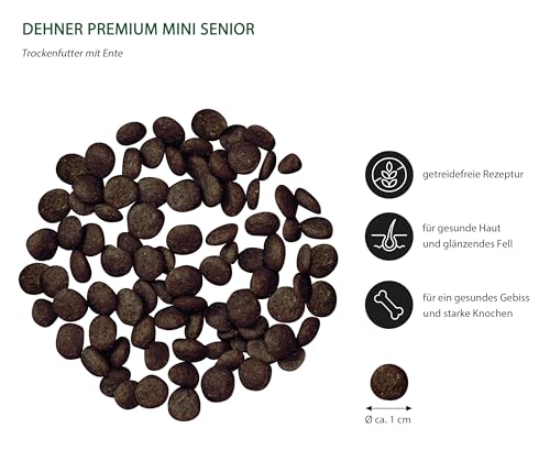 Dehner Premium Mini Senior Trockenfutter Ente Lamm 4kg getreidefrei
