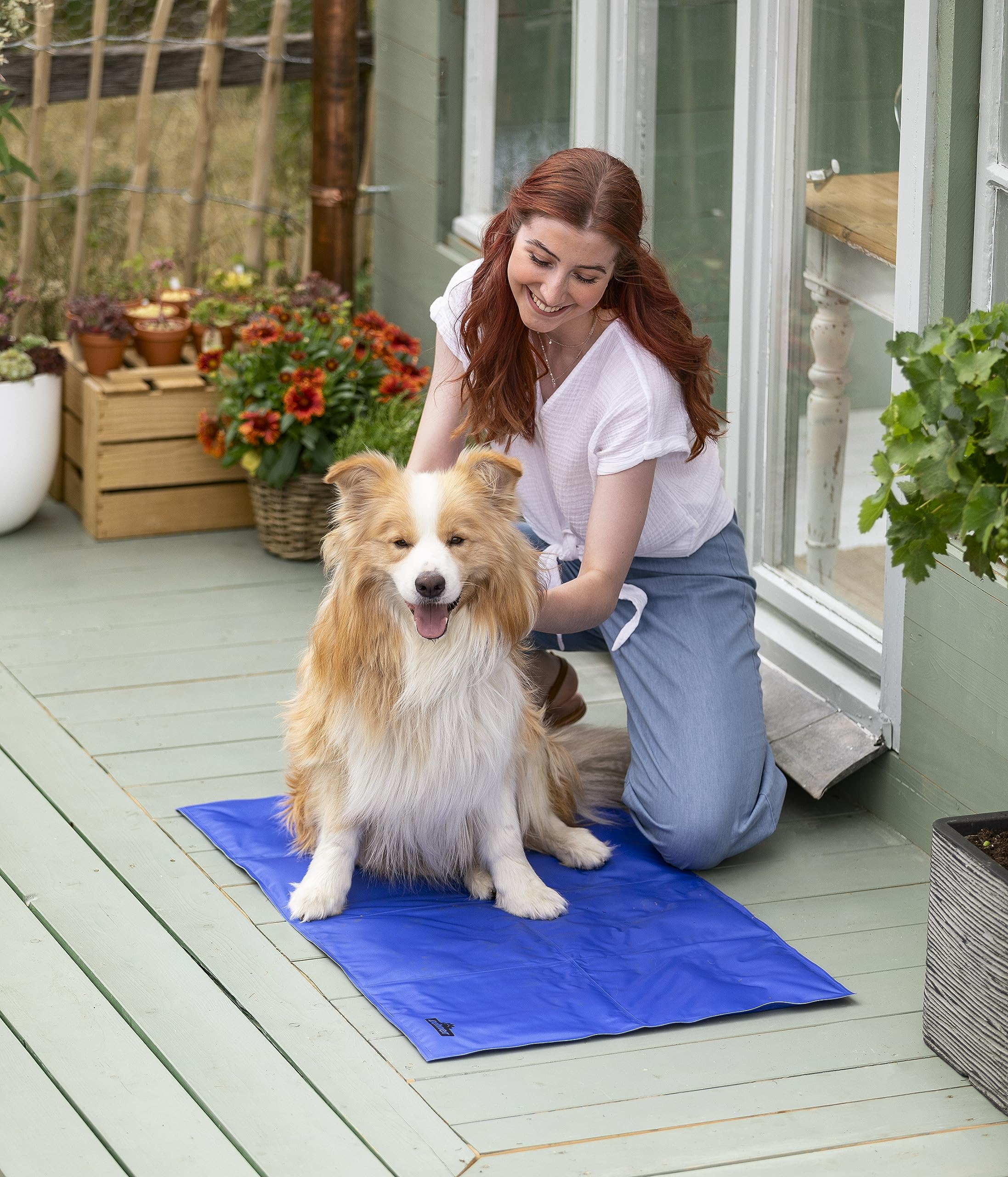 Dehner Refresh Hunde-Kühlmatte 100x60 cm blau