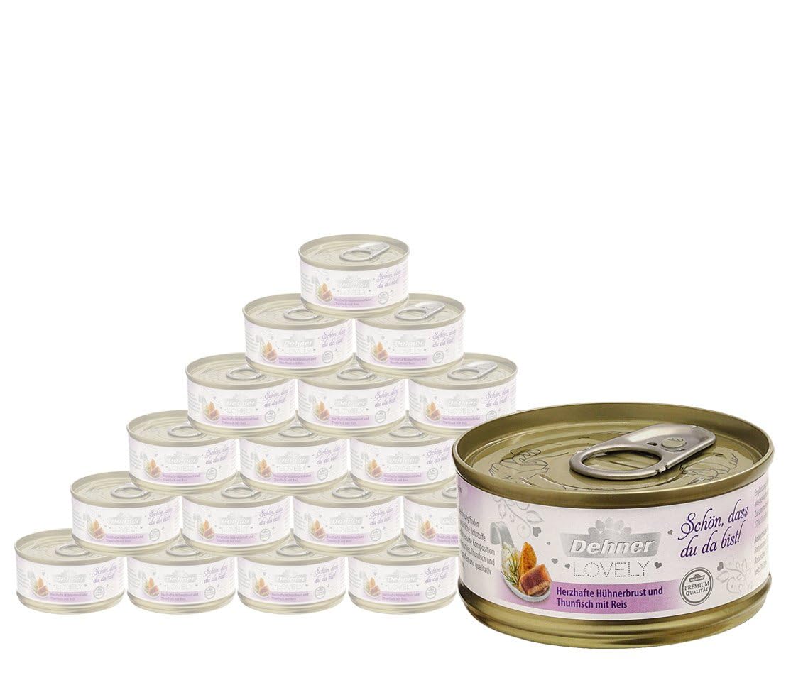 Dehner Lovely Adult Nassfutter Hühnerschenkel Reis 24x70g zart