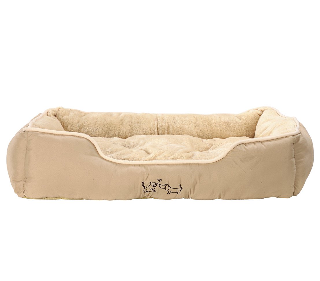 Dehner Lieblinge Sammy Hundebett beige 61x48x18 waschbar
