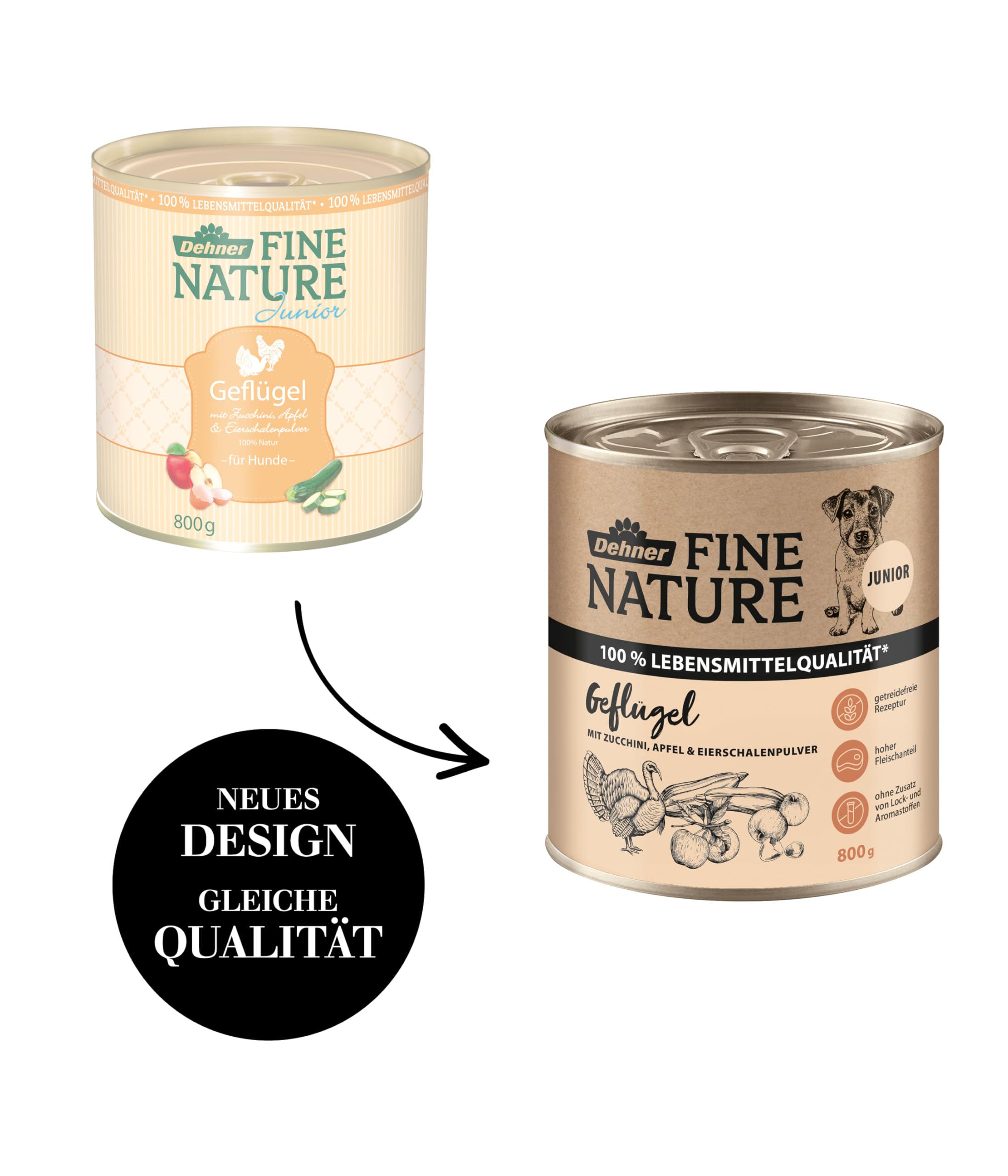 Dehner Fine Nature Nassfutter Geflügel 6x800g Hund