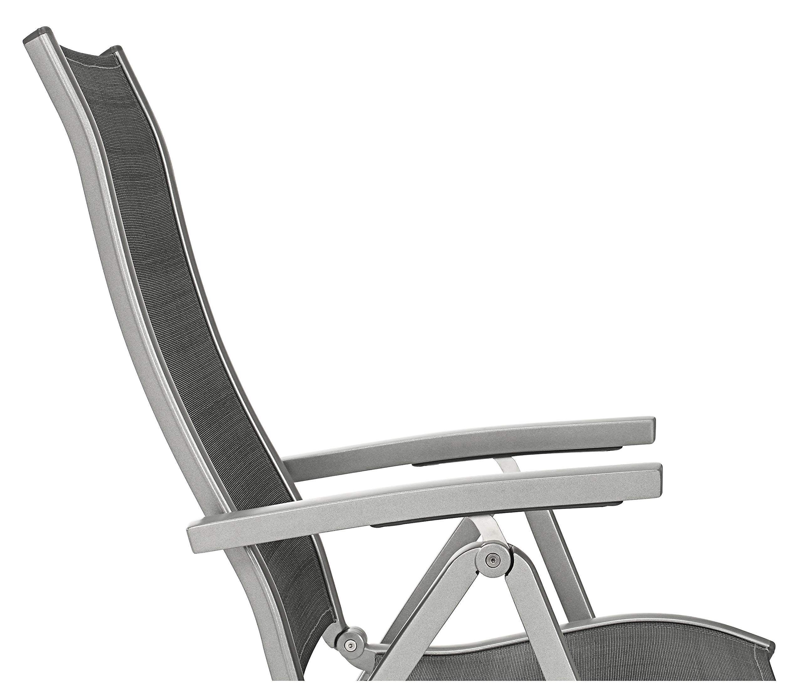 Dehner Premium Lovely Chicago Klappsessel grau Textilene 110cm