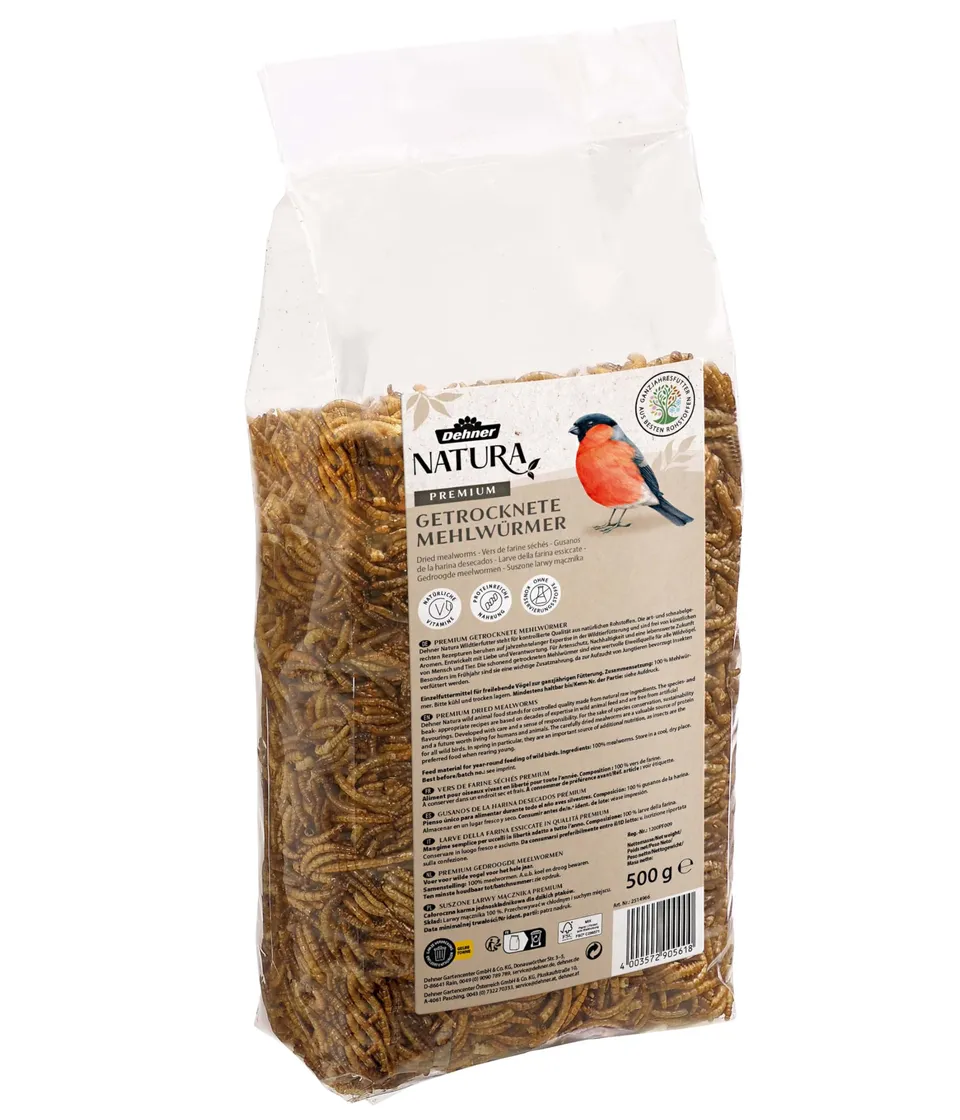 Dehner Lieblinge Mehlwürmer Wildvogelfutter 500g proteinreich