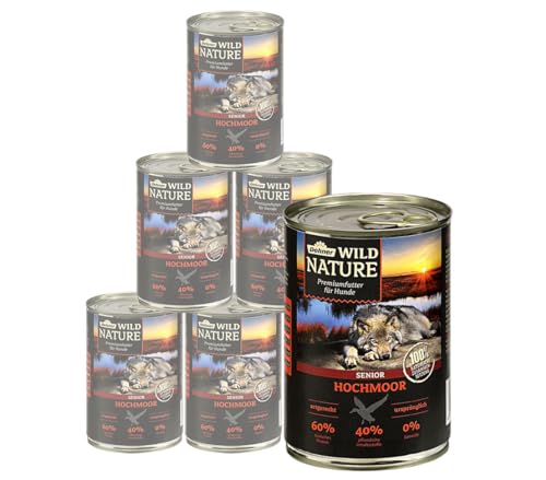 Dehner Wild Nature Hochmoor Senior Hundefutter Ente 6x400g