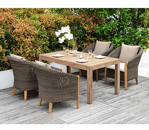 Dehner Gartentisch 160x90 Teakholz natur FSC