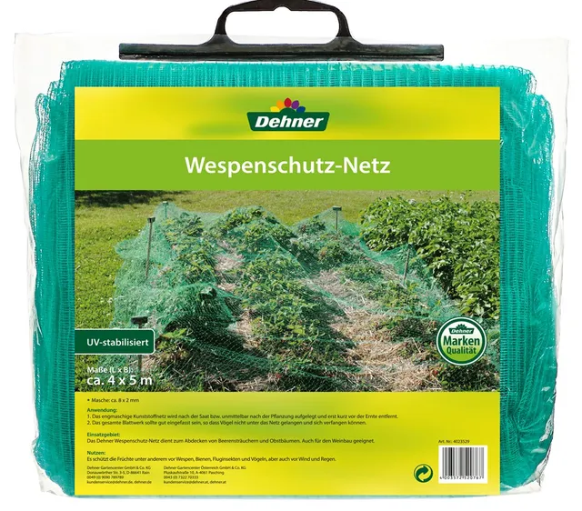 Dehner Premium Lovely Wespenschutz-Netz 5x4 m grün insektizidfrei