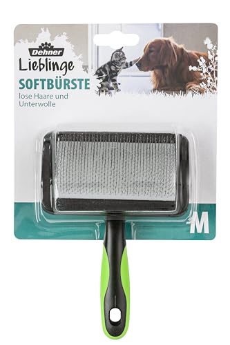Dehner Softbürste M Fellbürste Metallborsten Hund Katze