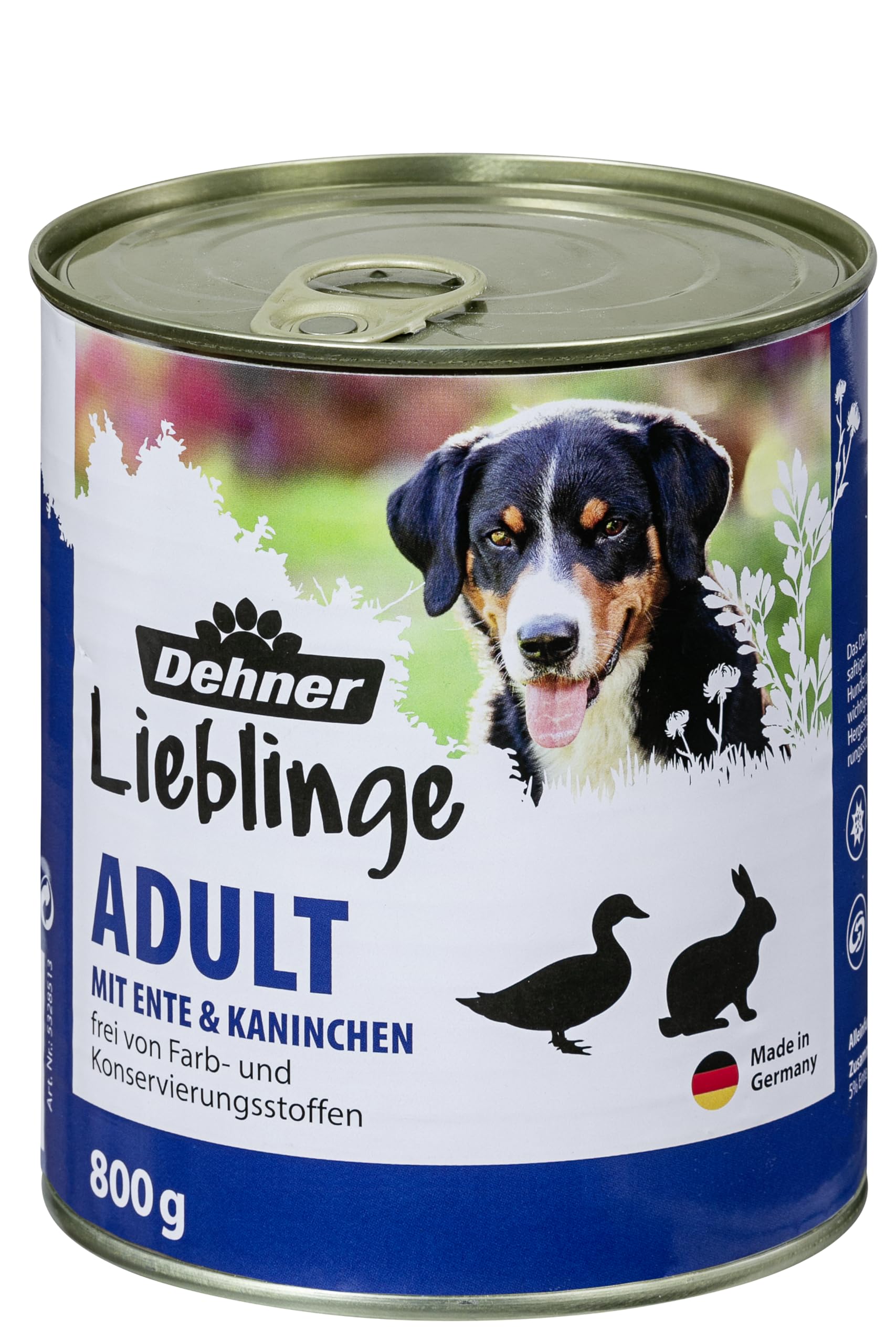 Dehner Lieblinge Hundefutter Nass Ente 6x800g Calcium